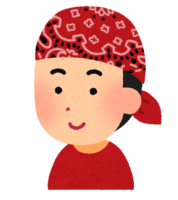 Person wearing a bandana