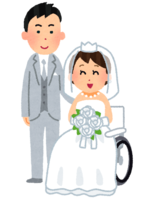 Bride and groom (bride in a wheelchair)