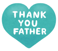 "Thank You Father"的心形插图文字