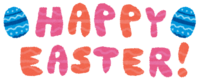 "Happy Easter"的标题文字(复活节)