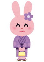 Rabbit character wearing a yukata