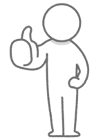 Person with thumbs up (stick man)