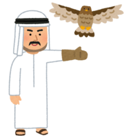アラブの鷹狩をする人
