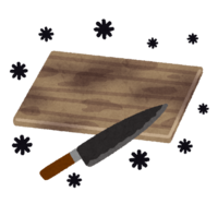 Dirty cutting board