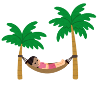 Palm tree and hammock (female)