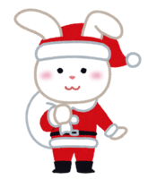 Rabbit character in Santa