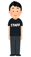 Staff T-shirt wearing (male)