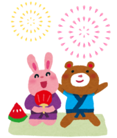 Fireworks (Rabbit and bear fireworks display)