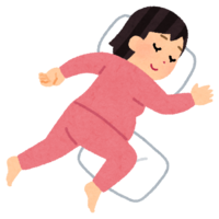 Pregnant woman sleeping in Sims' position