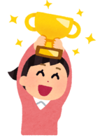 Person with a winning cup (female)