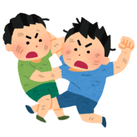 Children in a fight