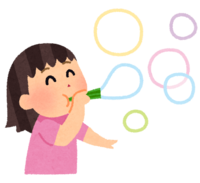 Soap bubbles (girl blowing soap bubbles)