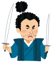 Caricature of Miyamoto Musashi