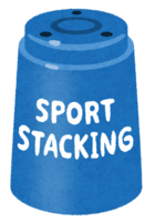 Various sports stacking cups