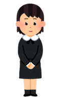 Person in mourning dress (girl)