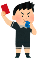 Referee-Referee (Referee issuing a red card)