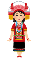 Taiwanese woman in a folk costume