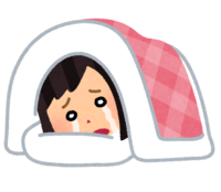A person who sleeps while crying (female)