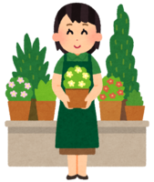 Gardening shop clerk (female)