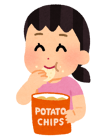Potato chip eater (girl)