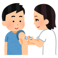 Person receiving vaccination