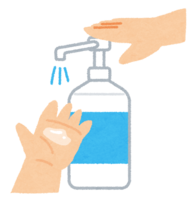 Alcohol disinfection of hands