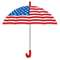 美国图案的伞
