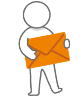 Person carrying mail (stick man)
