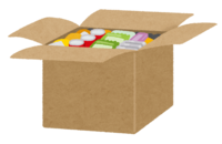 Cardboard box (open state)