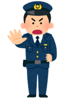 Angry police officer (male)