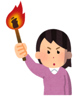 Person with a torch (female)