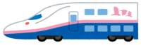 Shinkansen E4 series train (pink)