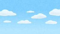 Blue sky with floating clouds (background material)