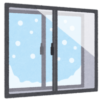 Double-glazed window (snow)