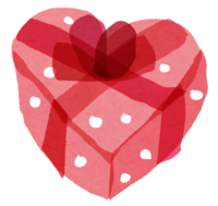 Valentine (heart container-with ribbon)