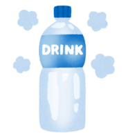 冻结的塑料瓶饮料