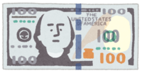 100 dollar bill (money-banknote)