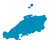 Map of Chugoku region (regional division)