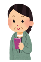 Middle-aged woman using a smartphone