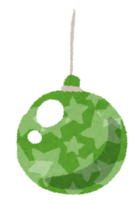 クリスマス(ツリーの飾り玉-緑)