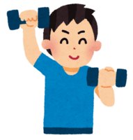 A man lifting a dumbbell