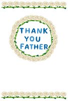Father's Day postcard template (Thank-You-Father)