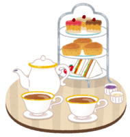 Tea time (cake stand and tea set)
