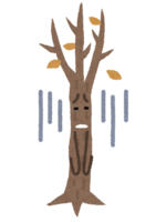 弱った木のキャラクター
