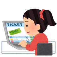 Person who buys tickets online (female)