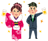 Coming-of-age ceremony (Cheers with beer!)