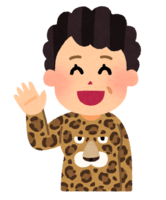 Aunt wearing a leopard print shirt
