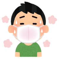 Person whose mask gets stuffy (male)