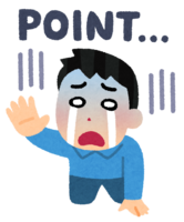 Person who is sad about the point (male)