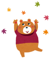 Autumn leaves (bear)